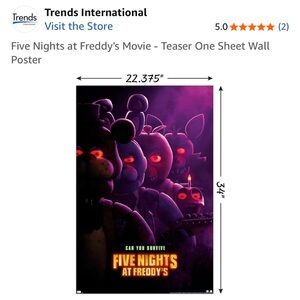 Five Nights at Freddy's Movie Poster, trends international